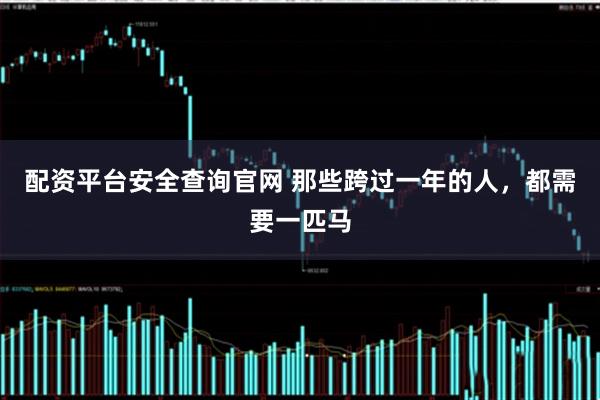 配资平台安全查询官网 那些跨过一年的人，都需要一匹马